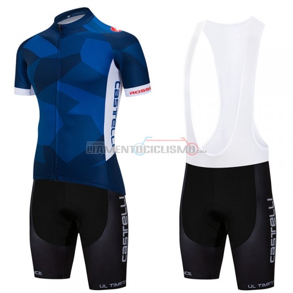 Abbigliamento Ciclismo Castelli Manica Corta 2018 Spento Blu