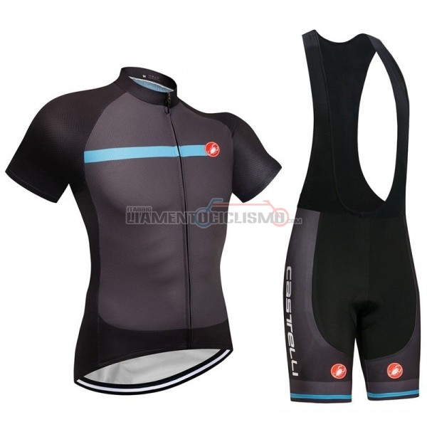 Abbigliamento Ciclismo Castelli Manica Corta 2018 Spento Grigio