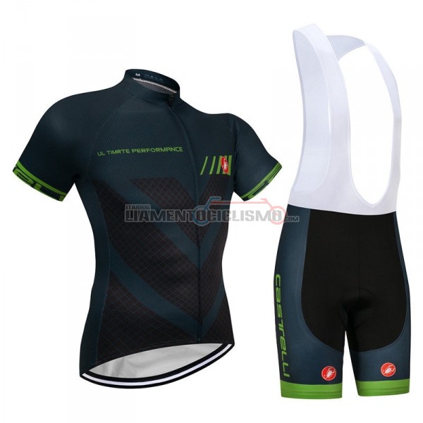 Abbigliamento Ciclismo Castelli Manica Corta 2018 Spento Verde