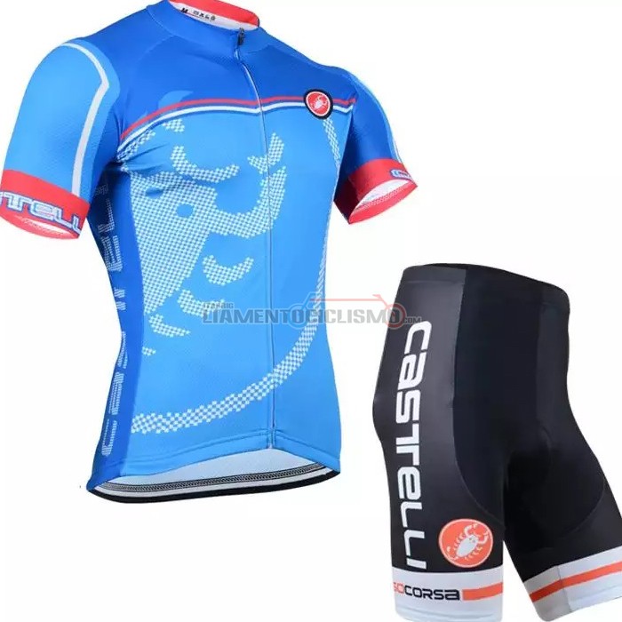 Abbigliamento Ciclismo Castelli Manica Corta 2020 Blu