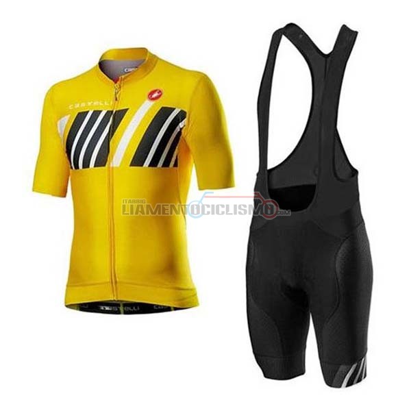 Abbigliamento Ciclismo Castelli Manica Corta 2020 Giallo Nero