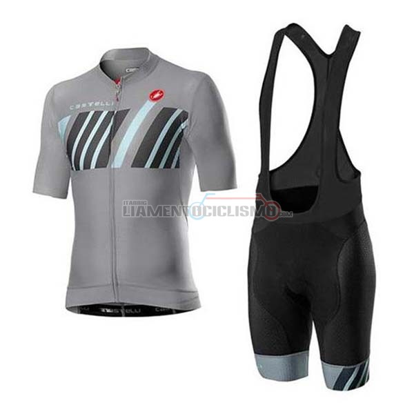 Abbigliamento Ciclismo Castelli Manica Corta 2020 Grigio Nero