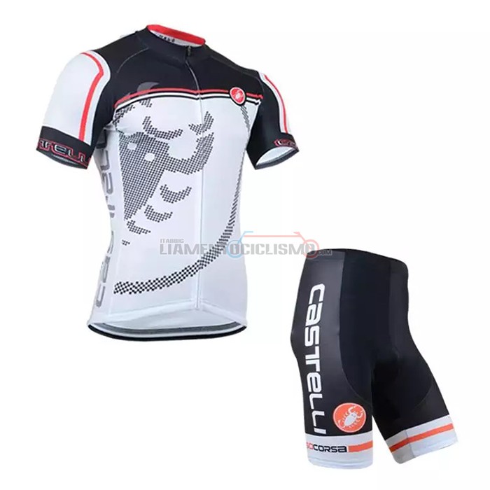 Abbigliamento Ciclismo Castelli Manica Corta 2020 Nero Bianco(2)