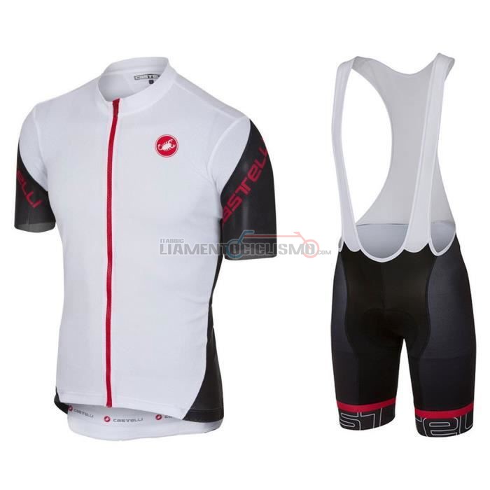 Abbigliamento Ciclismo Castelli Manica Corta 2020 Nero Bianco Rosso