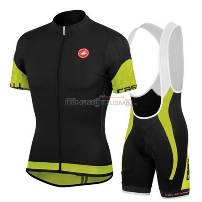 Abbigliamento Ciclismo Castelli Manica Corta 2020 Nero Verde Rosso