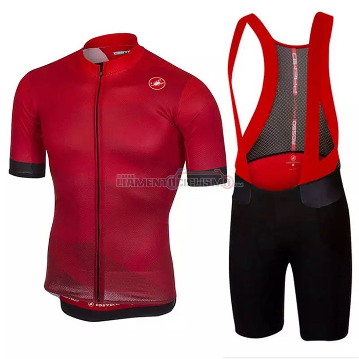 Abbigliamento Ciclismo Castelli Manica Corta 2020 Rosso