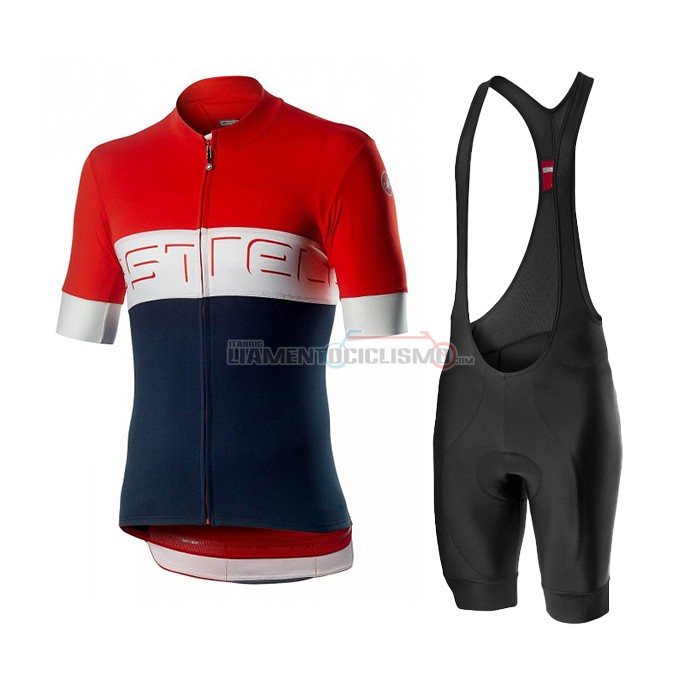 Abbigliamento Ciclismo Castelli Manica Corta 2020 Rosso Blu