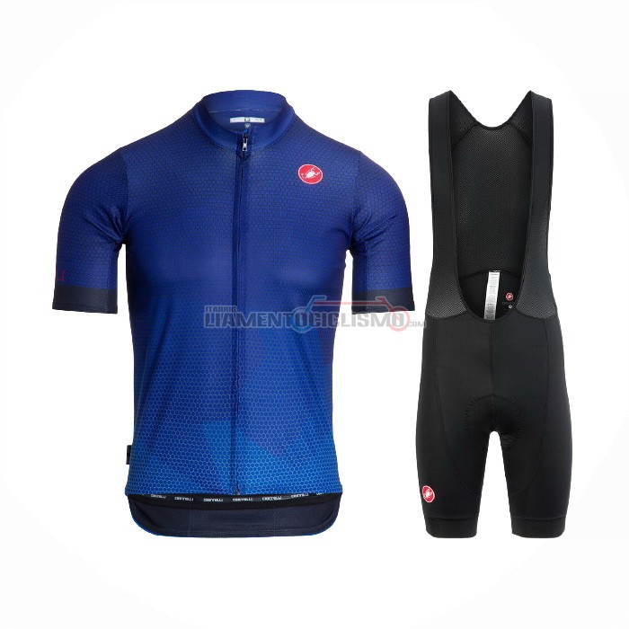 Abbigliamento Ciclismo Castelli Manica Corta 2021 Aceso Blu