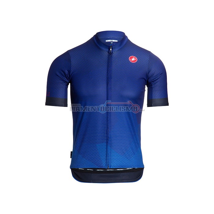 Abbigliamento Ciclismo Castelli Manica Corta 2021 Aceso Blu