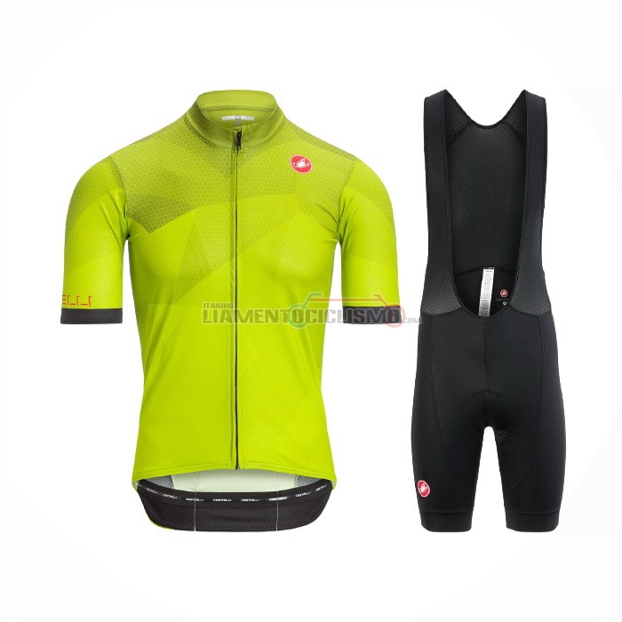 Abbigliamento Ciclismo Castelli Manica Corta 2021 Aceso Giallo