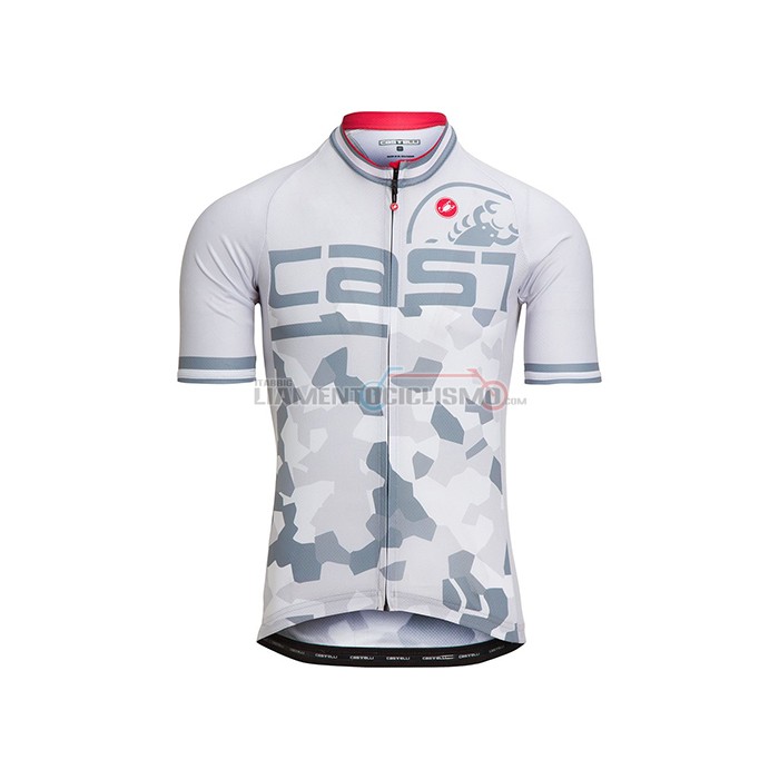 Abbigliamento Ciclismo Castelli Manica Corta 2021 Bianco Grigio
