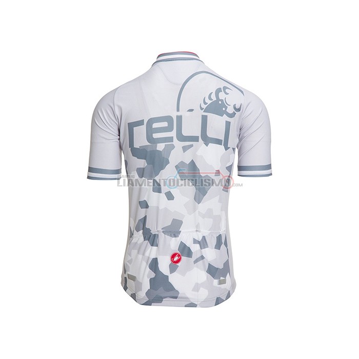 Abbigliamento Ciclismo Castelli Manica Corta 2021 Bianco Grigio