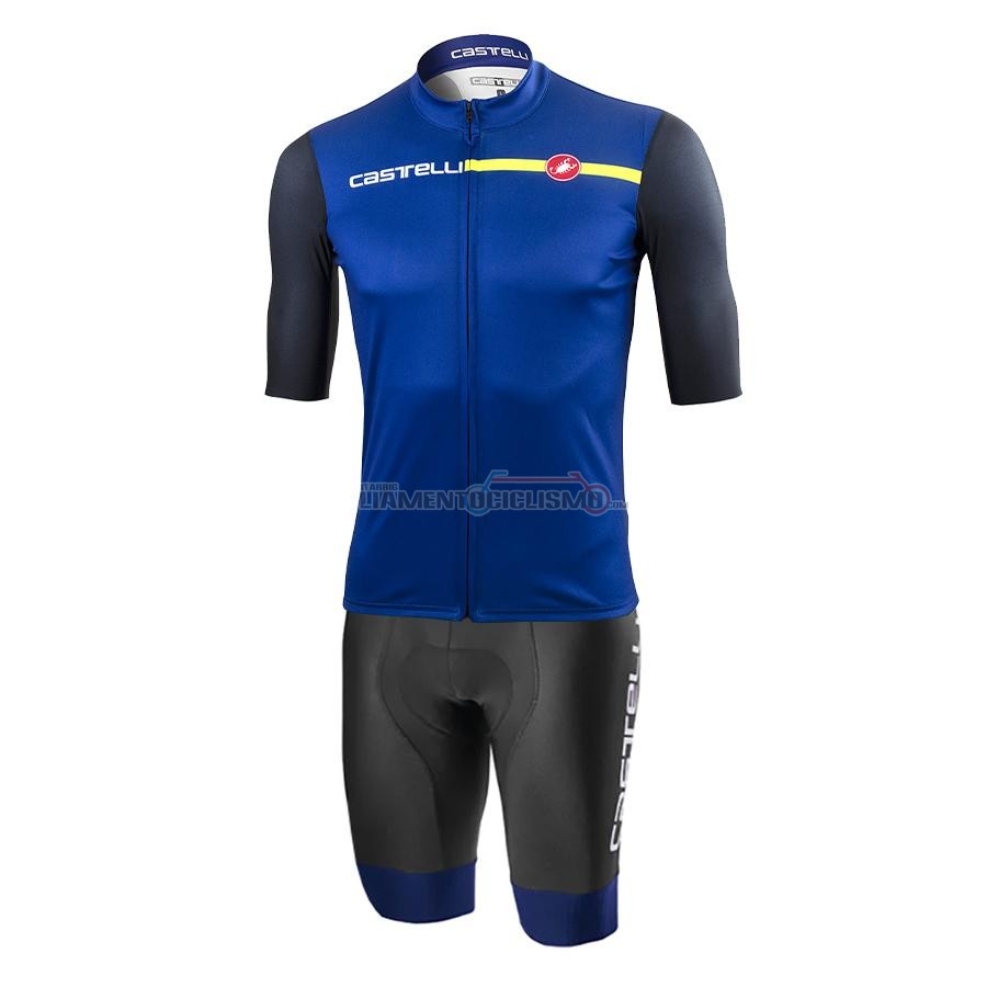 Abbigliamento Ciclismo Castelli Manica Corta 2021 Blu(1)