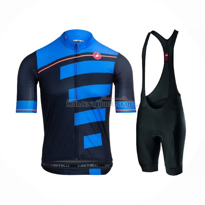 Abbigliamento Ciclismo Castelli Manica Corta 2021 Blu Nero