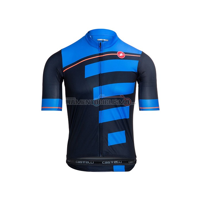 Abbigliamento Ciclismo Castelli Manica Corta 2021 Blu Nero