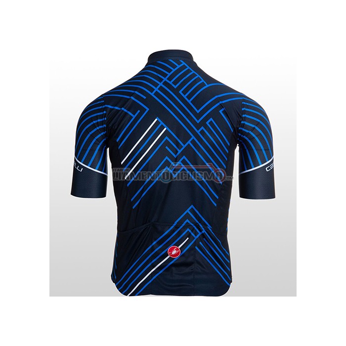 Abbigliamento Ciclismo Castelli Manica Corta 2021 Blu Nero Bianco
