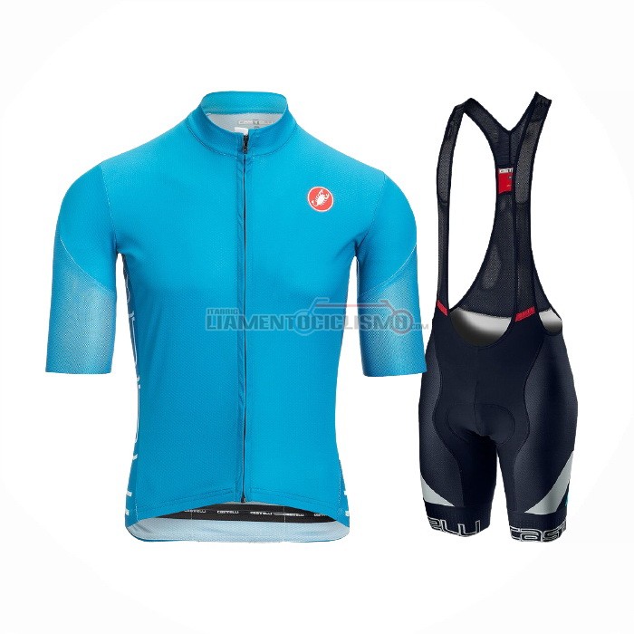 Abbigliamento Ciclismo Castelli Manica Corta 2021 Chiaro Blu