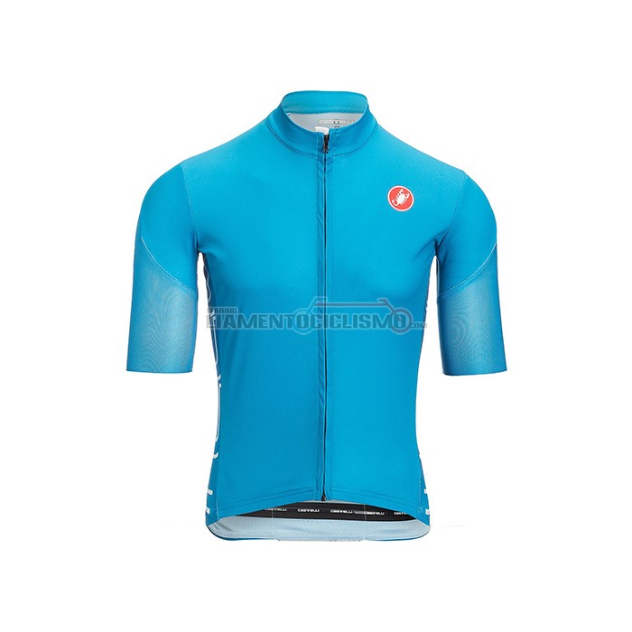 Abbigliamento Ciclismo Castelli Manica Corta 2021 Chiaro Blu