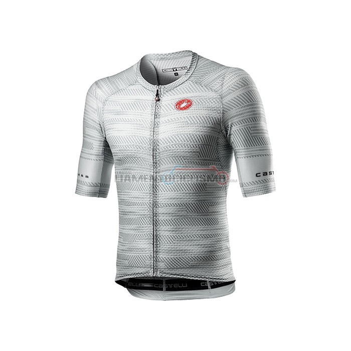 Abbigliamento Ciclismo Castelli Manica Corta 2021 Grigio Bianco