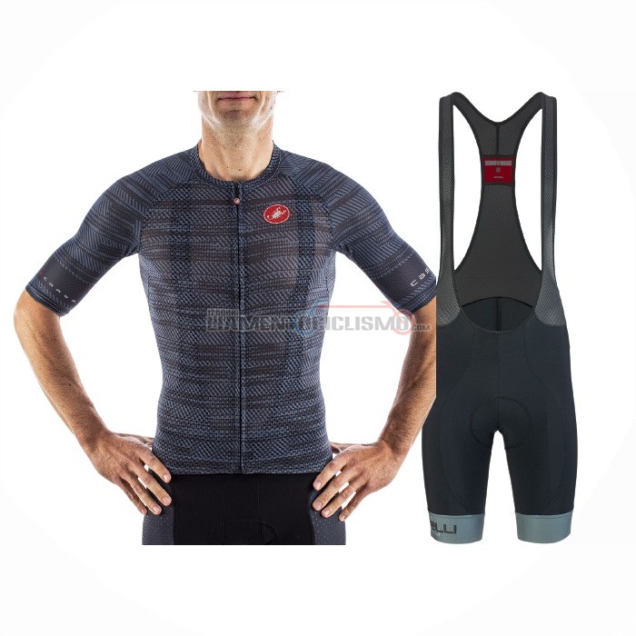 Abbigliamento Ciclismo Castelli Manica Corta 2021 Grigio Blu