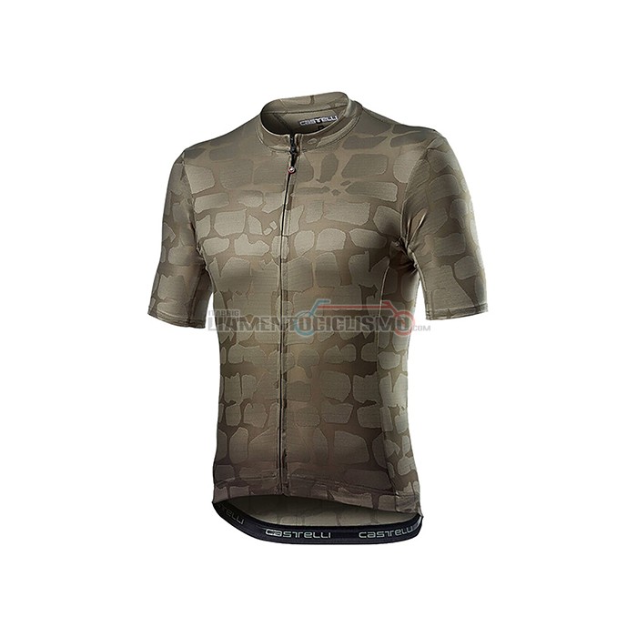 Abbigliamento Ciclismo Castelli Manica Corta 2021 Marrone Verde