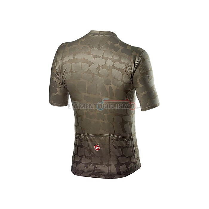Abbigliamento Ciclismo Castelli Manica Corta 2021 Marrone Verde