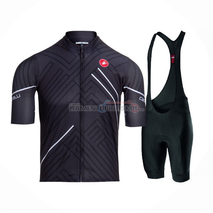 Abbigliamento Ciclismo Castelli Manica Corta 2021 Nero Bianco