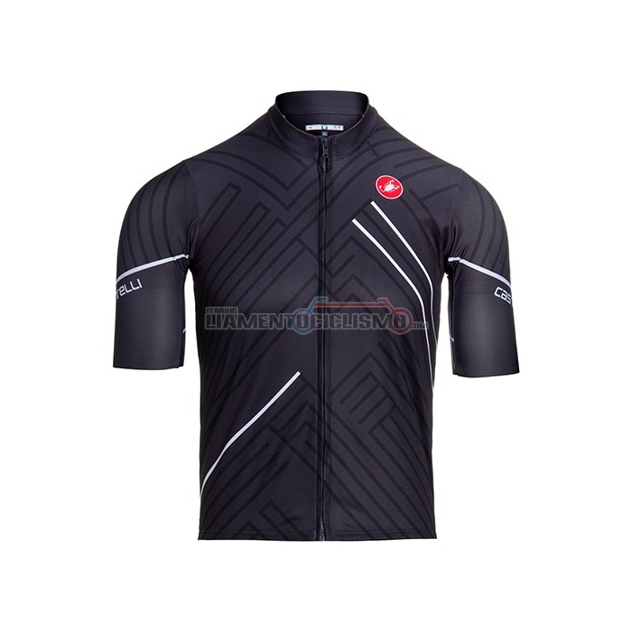 Abbigliamento Ciclismo Castelli Manica Corta 2021 Nero Bianco