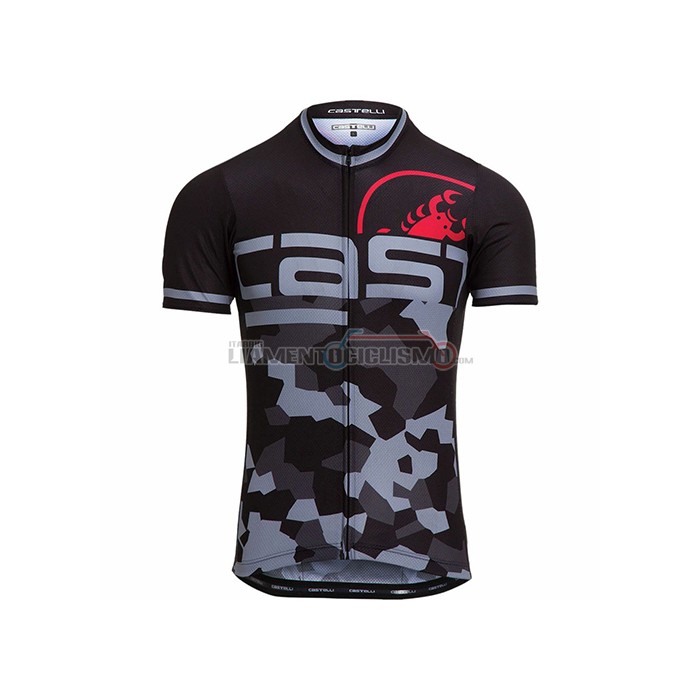 Abbigliamento Ciclismo Castelli Manica Corta 2021 Nero Grigio