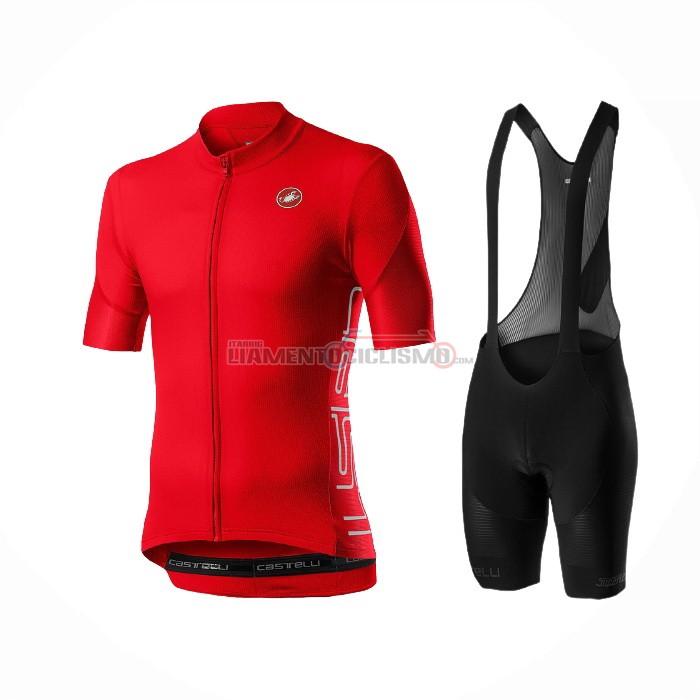 Abbigliamento Ciclismo Castelli Manica Corta 2021 Rosso