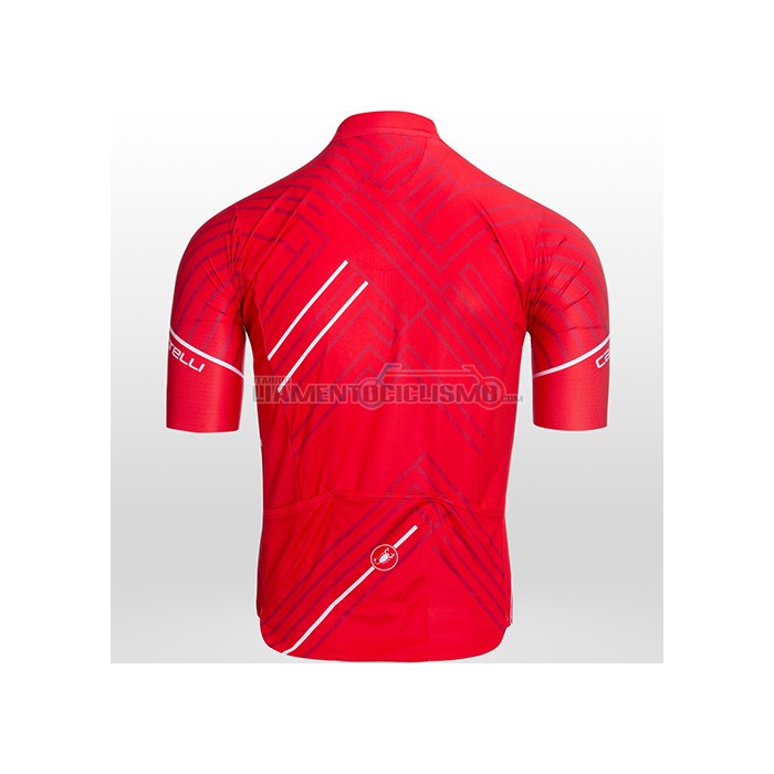 Abbigliamento Ciclismo Castelli Manica Corta 2021 Rosso Bianco