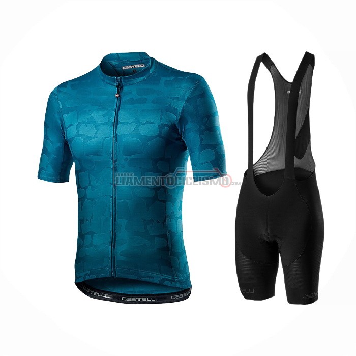 Abbigliamento Ciclismo Castelli Manica Corta 2021 Scuro Blu