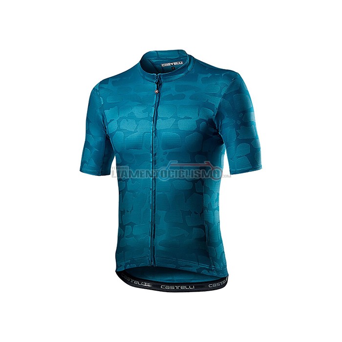 Abbigliamento Ciclismo Castelli Manica Corta 2021 Scuro Blu