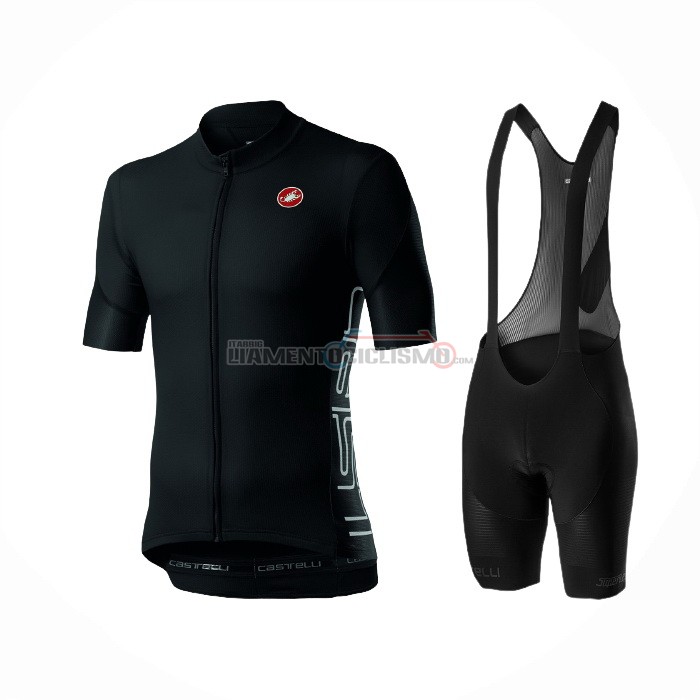 Abbigliamento Ciclismo Castelli Manica Corta 2021 Scuro Nero