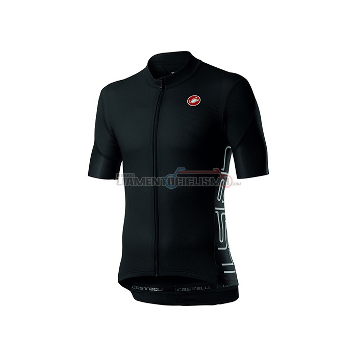 Abbigliamento Ciclismo Castelli Manica Corta 2021 Scuro Nero