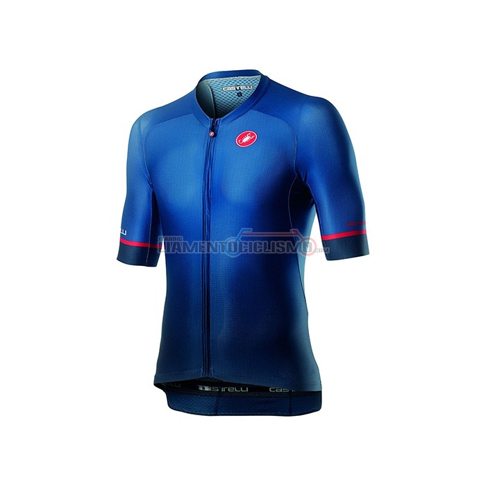 Abbigliamento Ciclismo Castelli Manica Corta 2021 Scuro Nero Blu
