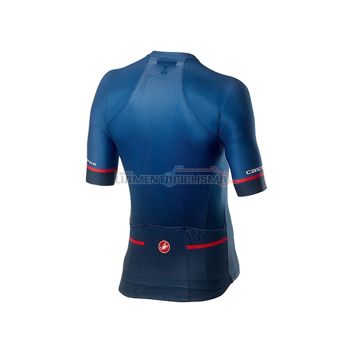 Abbigliamento Ciclismo Castelli Manica Corta 2021 Scuro Nero Blu