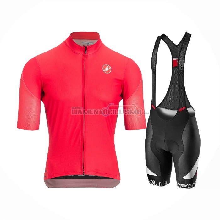 Abbigliamento Ciclismo Castelli Manica Corta 2021 Scuro Rosa