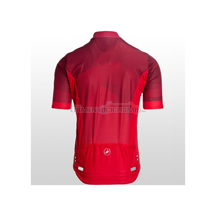 Abbigliamento Ciclismo Castelli Manica Corta 2021 Scuro Rosso