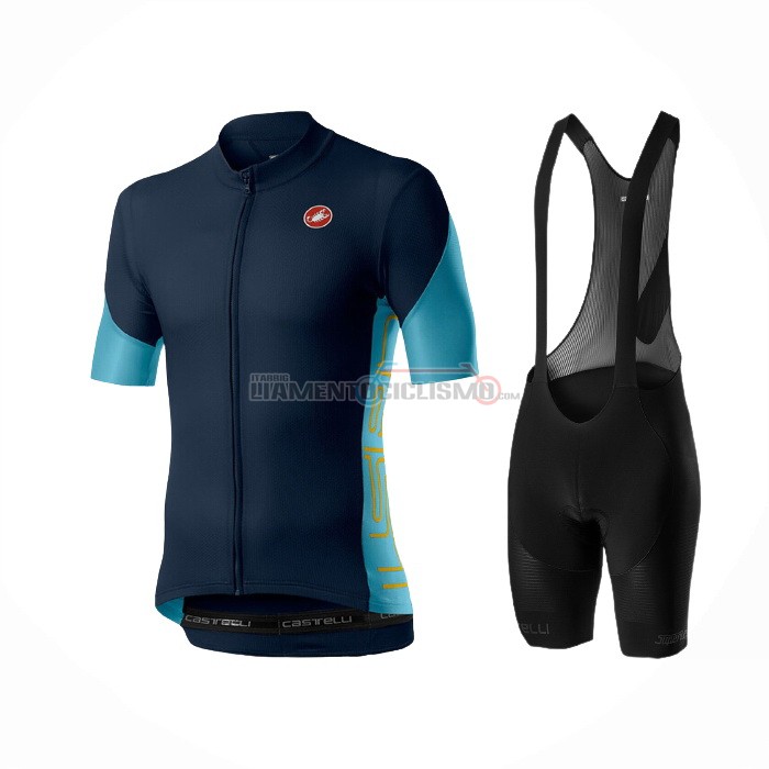 Abbigliamento Ciclismo Castelli Manica Corta 2021 Spento Blu