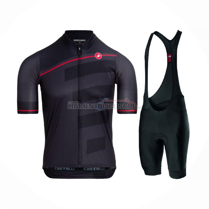 Abbigliamento Ciclismo Castelli Manica Corta 2021 Spento Nero