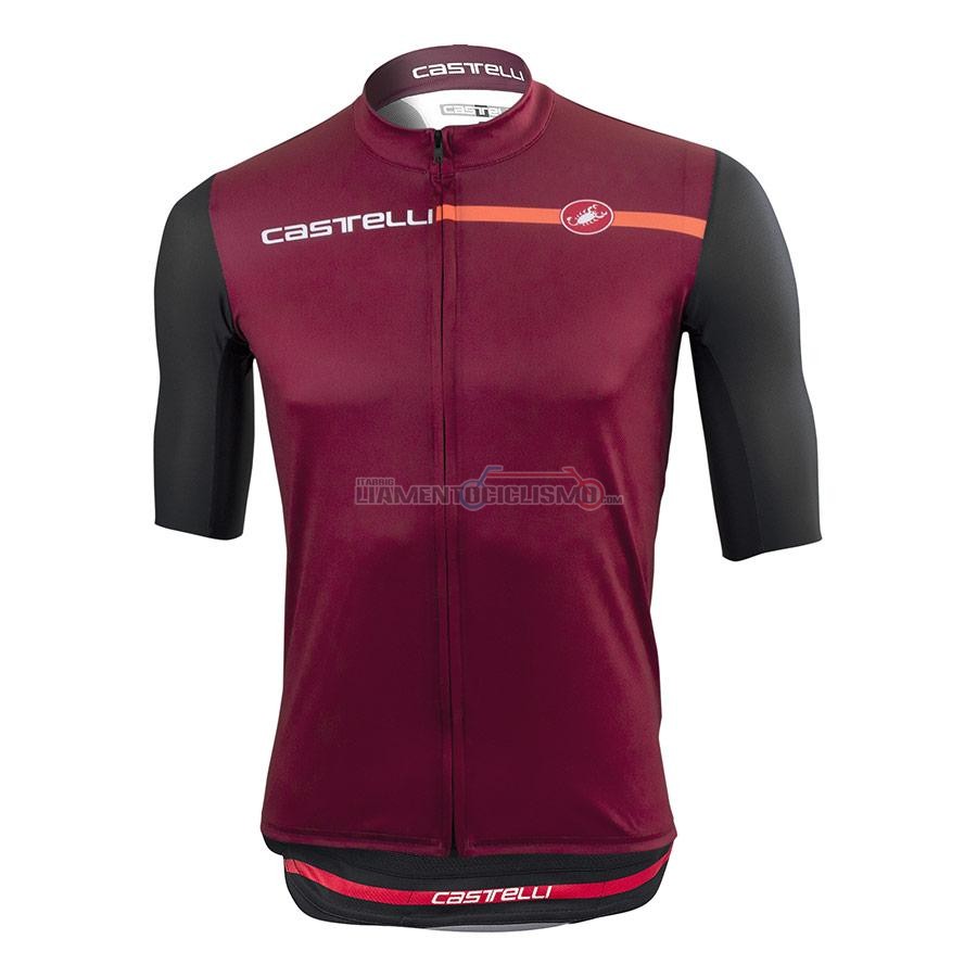 Abbigliamento Ciclismo Castelli Manica Corta 2021 Spento Rosso