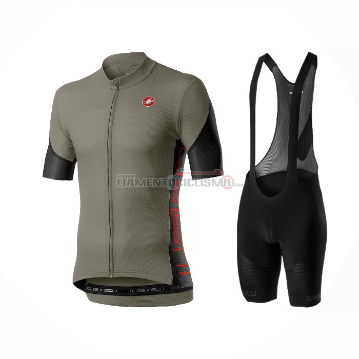 Abbigliamento Ciclismo Castelli Manica Corta 2021 Spento Verde