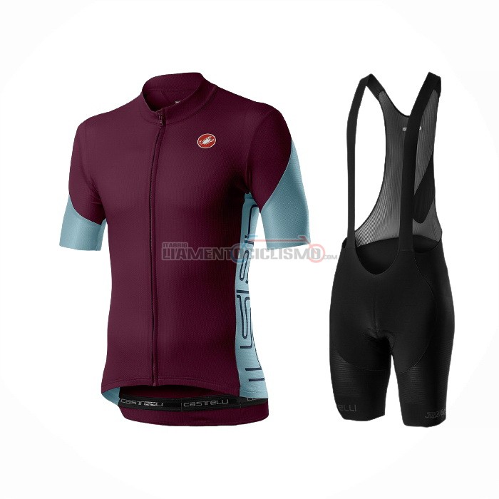 Abbigliamento Ciclismo Castelli Manica Corta 2021 Spento Viola