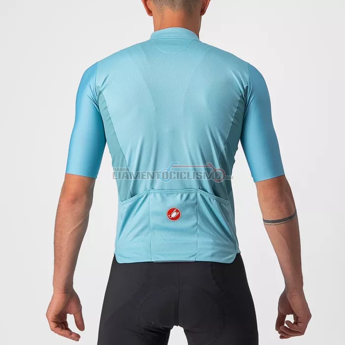 Abbigliamento Ciclismo Castelli Manica Corta 2022 Azzurro Grigio