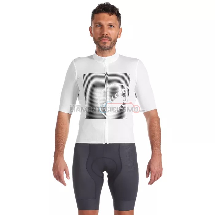 Abbigliamento Ciclismo Castelli Manica Corta 2022 Bianco Grigio