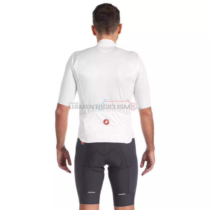 Abbigliamento Ciclismo Castelli Manica Corta 2022 Bianco Grigio