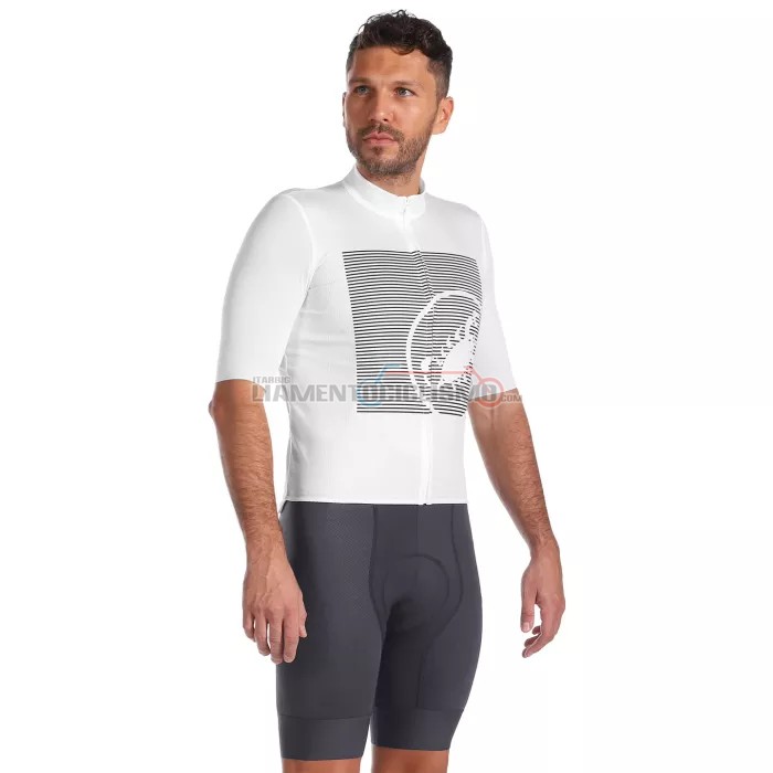 Abbigliamento Ciclismo Castelli Manica Corta 2022 Bianco Grigio