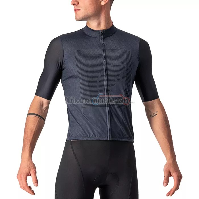 Abbigliamento Ciclismo Castelli Manica Corta 2022 Scuro Grigio