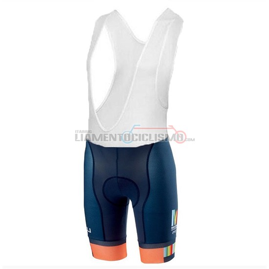 Abbigliamento Ciclismo Castelli Maratona Dles Dolomites-Enel Manica Corta 2018 Blu Arancione